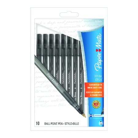 Paper Mate Paper Mate Write Bros Black Ball Point Pen , 10PK 9333499C